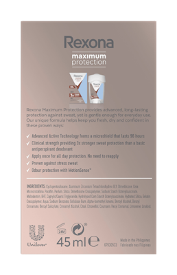 Rexona deodorantti 45ml Maximum Protection clean scent