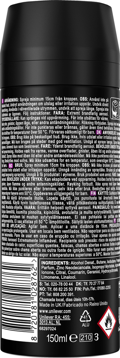 Axe body spray 150ml Excite