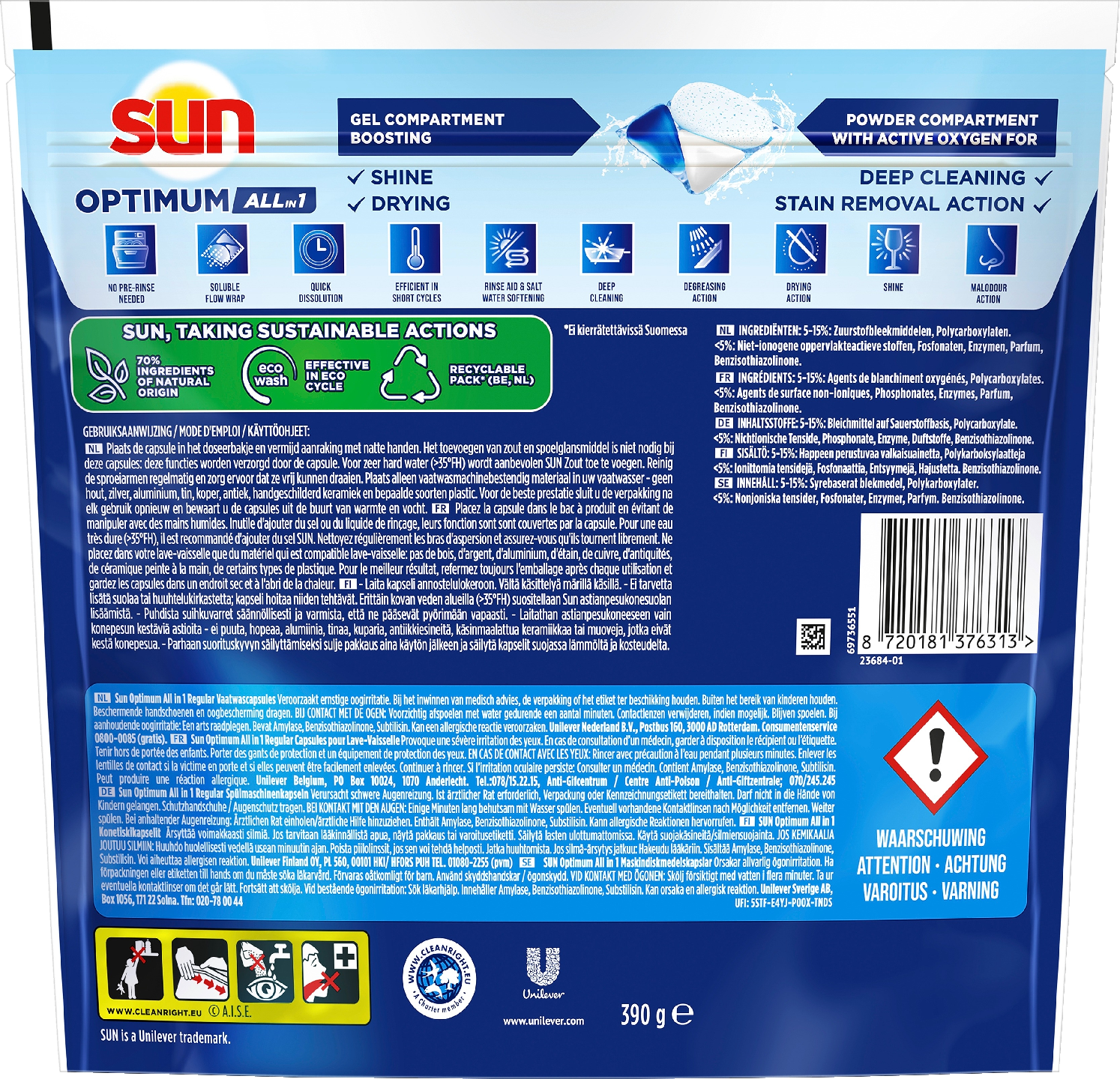 Sun Optimum konetiskitabletit All-in1 Regular 26tab