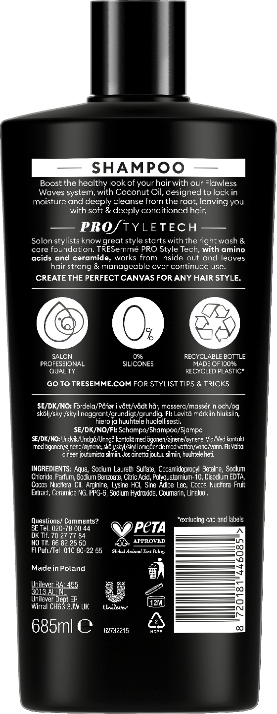 TRESemmé shampoo 685ml Flawless Waves