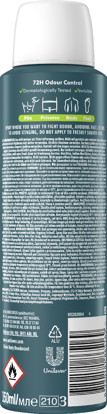 Rexona Men Whole Body Active Fresh deodorantti spray  150 ml