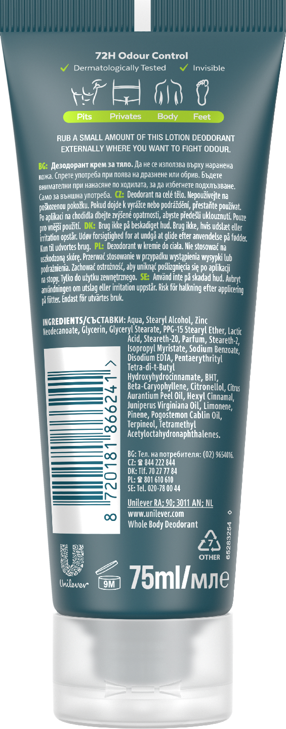 Rexona Men Whole Body Active Fresh deodoranttivoide  75 ml