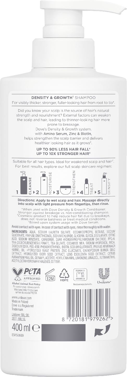 Dove Scalp + Hair Therapy Density & Growth shampoo  400 ml