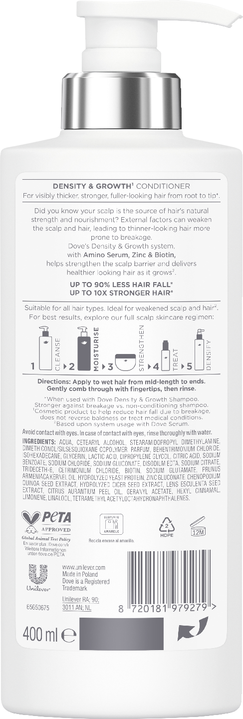 Dove Scalp + Hair Therapy Density & Growth hoitoaine  400 ml