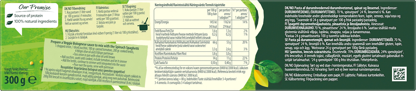 Knorr Spinach Spaghetti Pasta 300g