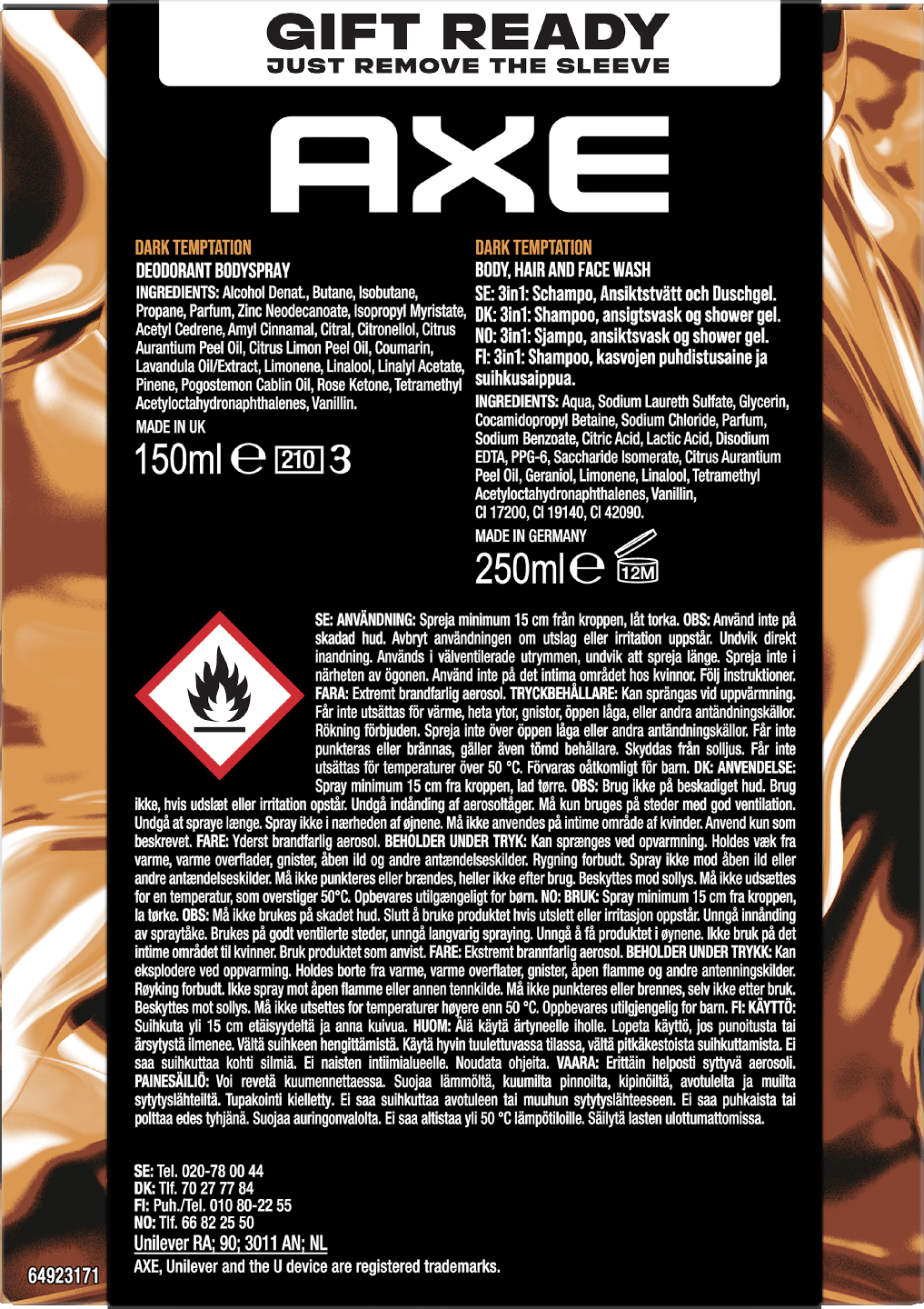 Axe Xmas Dark Temptation BS&SG