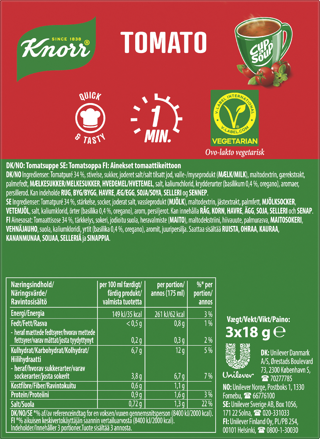 Knorr Cup a Soup Tomaattikeitto 3x18g