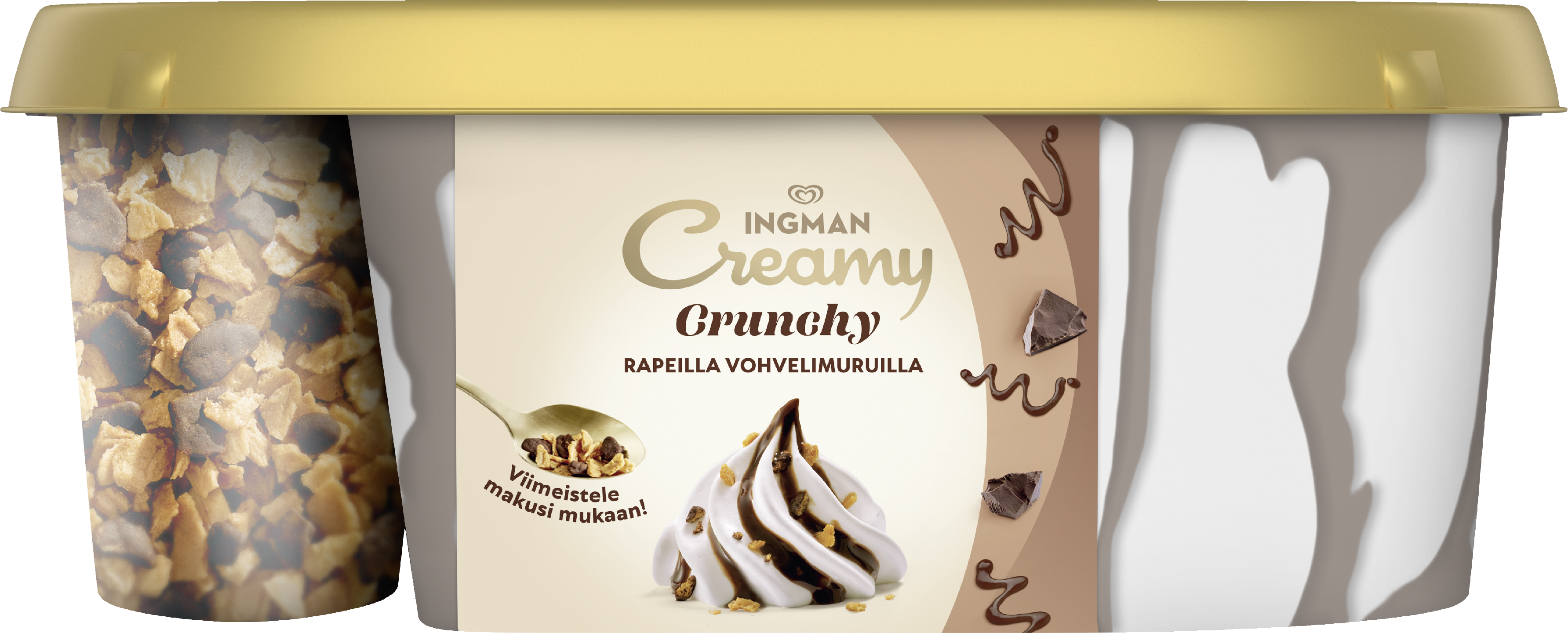 Ingman Creamy Crunchy Suklaa Jäätelö 750ml/373g
