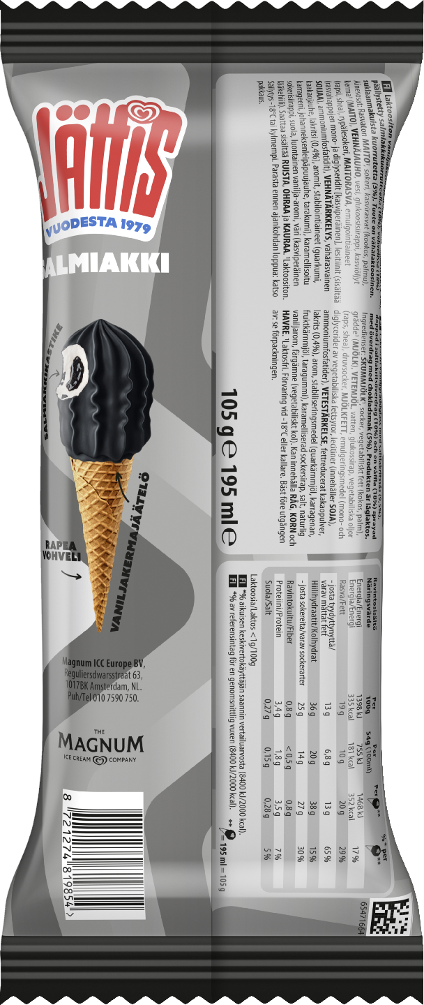 Jättis Ice cream cone LIQUORICE 195 ML