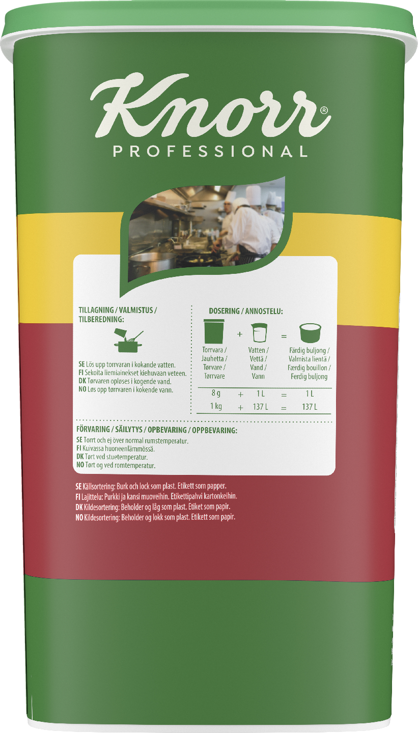 Knorr lihaliemijauhe vähäsuolainen 1,1kg/137l