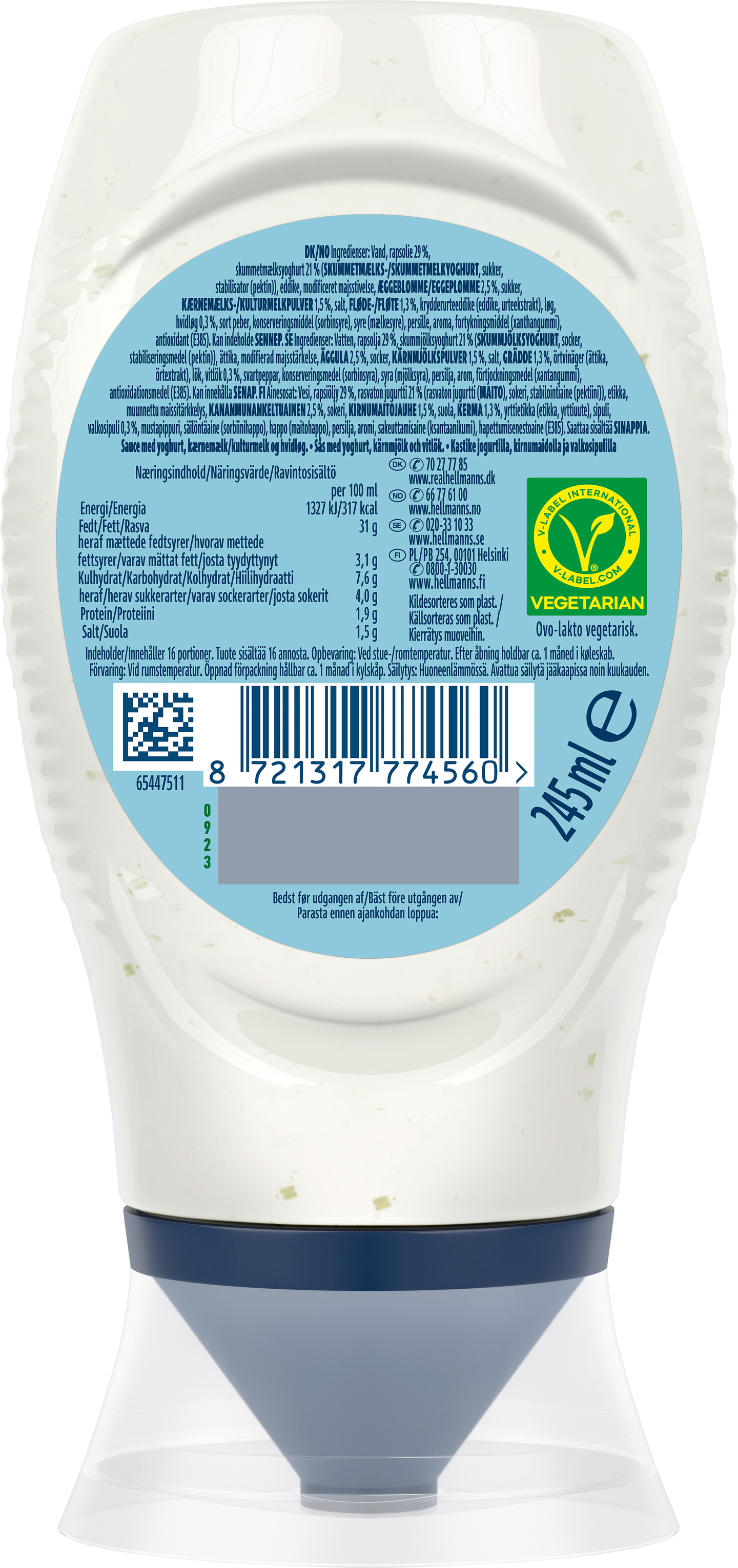 Hellmann's Creamy Ranch Kastike 245 ml