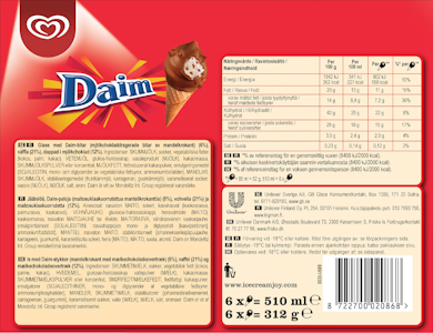 Daim Mini-tuutti 6x85 ml