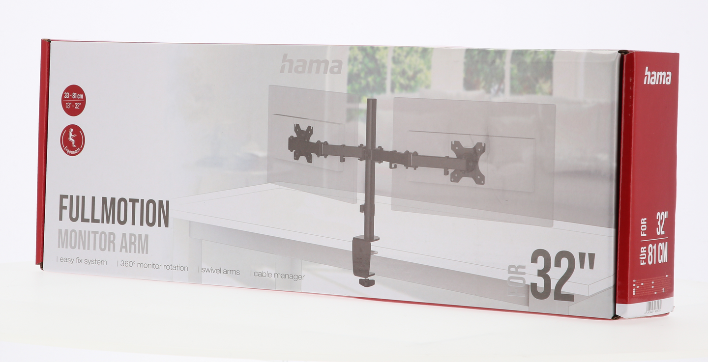 Hama monitoriteline kahdelle näytölle, max 32'' / 8 kg
