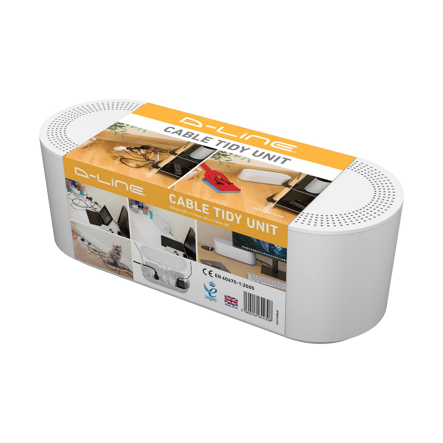 D-Line pieni kaapelikotelo, valkoinen