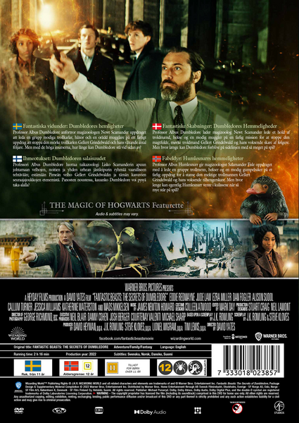 Fantastic Beasts: The Secrets of Dumbledore -DVD