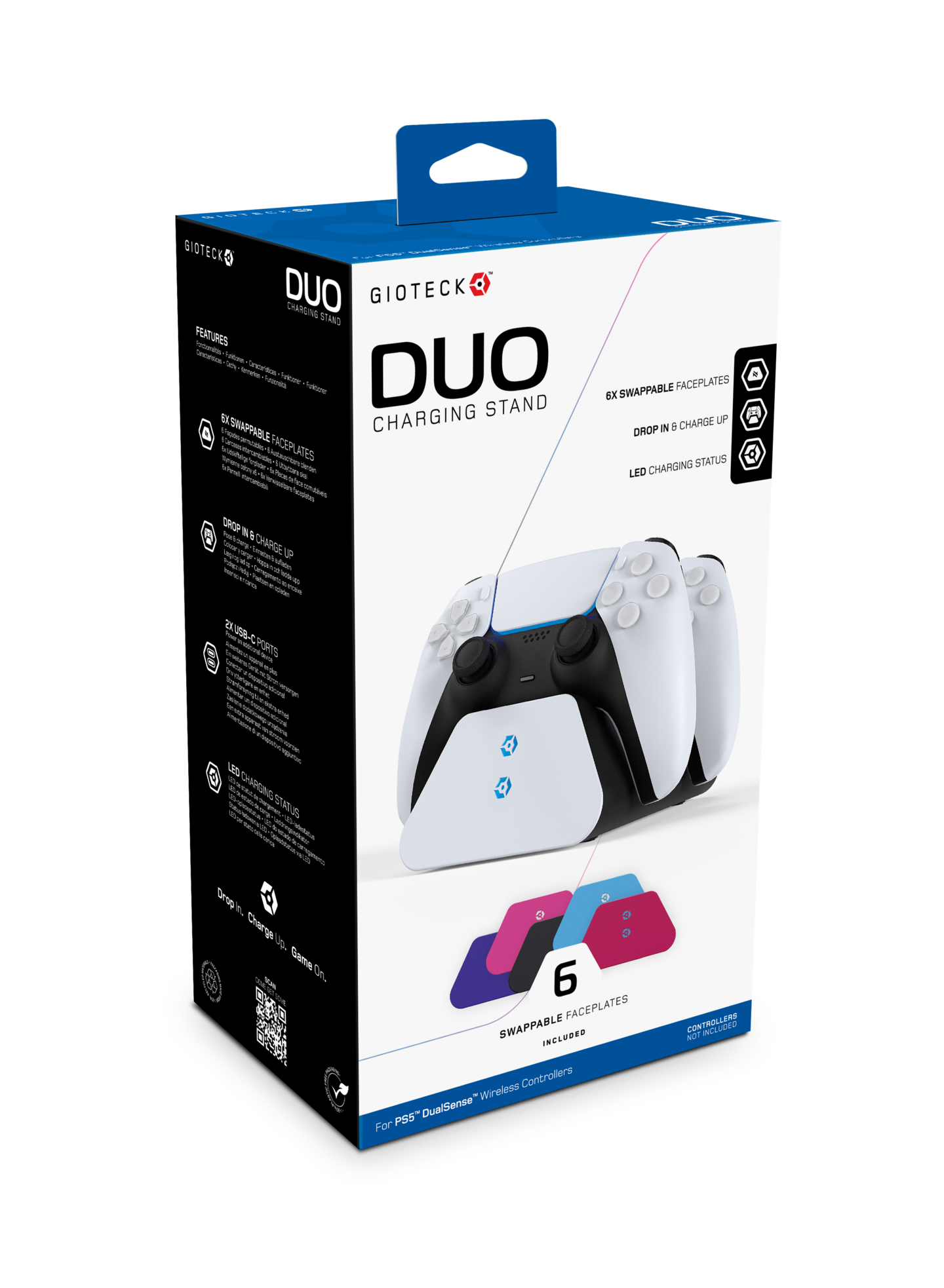 Gioteck Duo PS5 -ohjainten lataustelakka