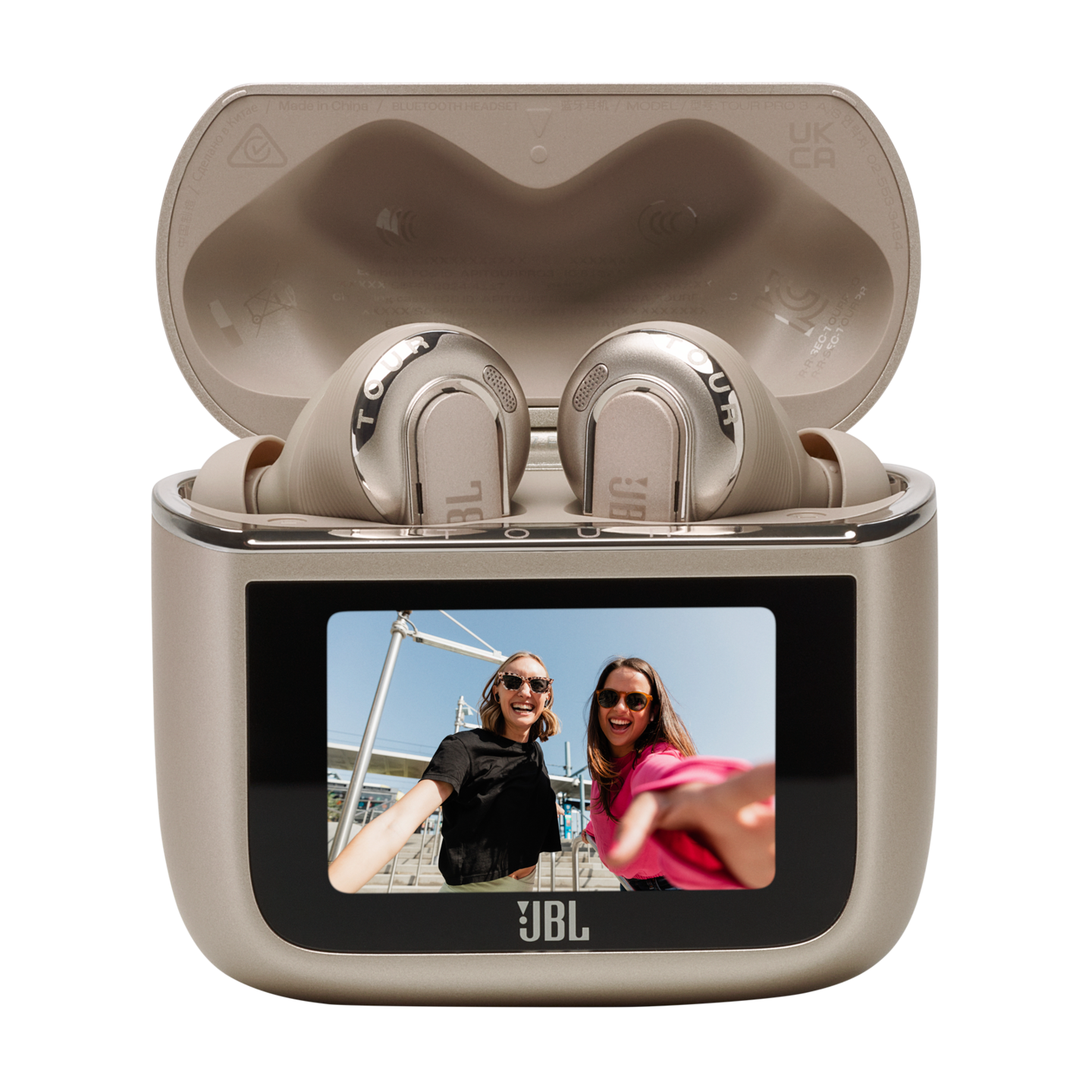 JBL Tour Pro 3 -langattomat vastamelunappikuulokkeet, latte