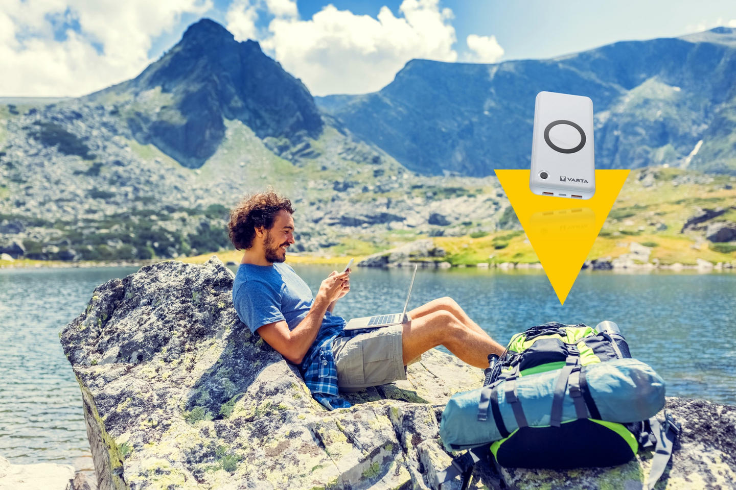 Varta 20 000 mAh -langaton varavirtalähde