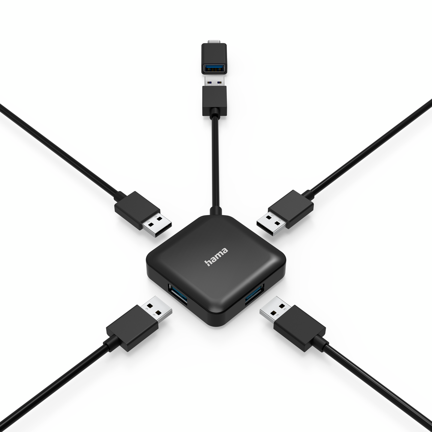 Hama USB-A/USB-C 4-porttinen USB-A -hubi