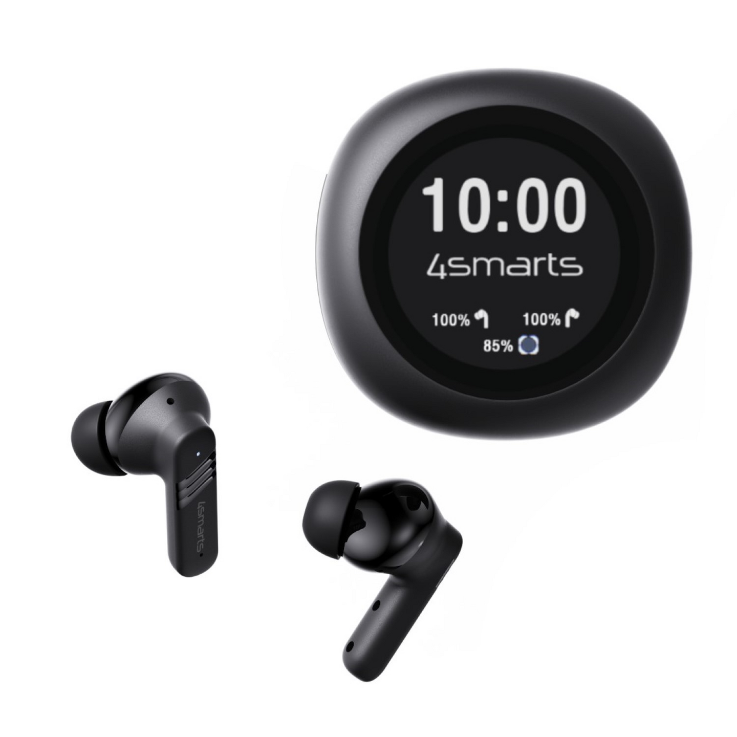 4smarts SkyBuds Screen Pro ANC -langattomat vastamelunappikuulokkeet, musta