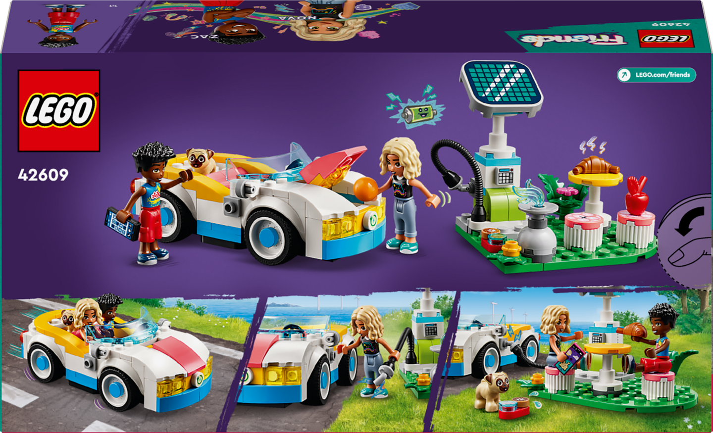 LEGO Friends 42609 Sähköauto ja latausasema