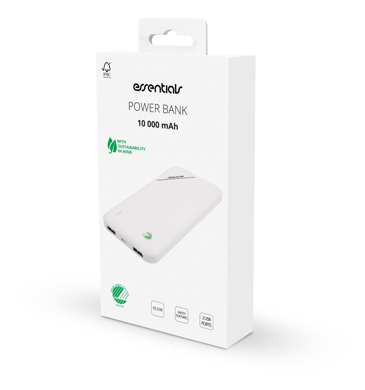 Essentials 10 000 mAh -varavirtalähde