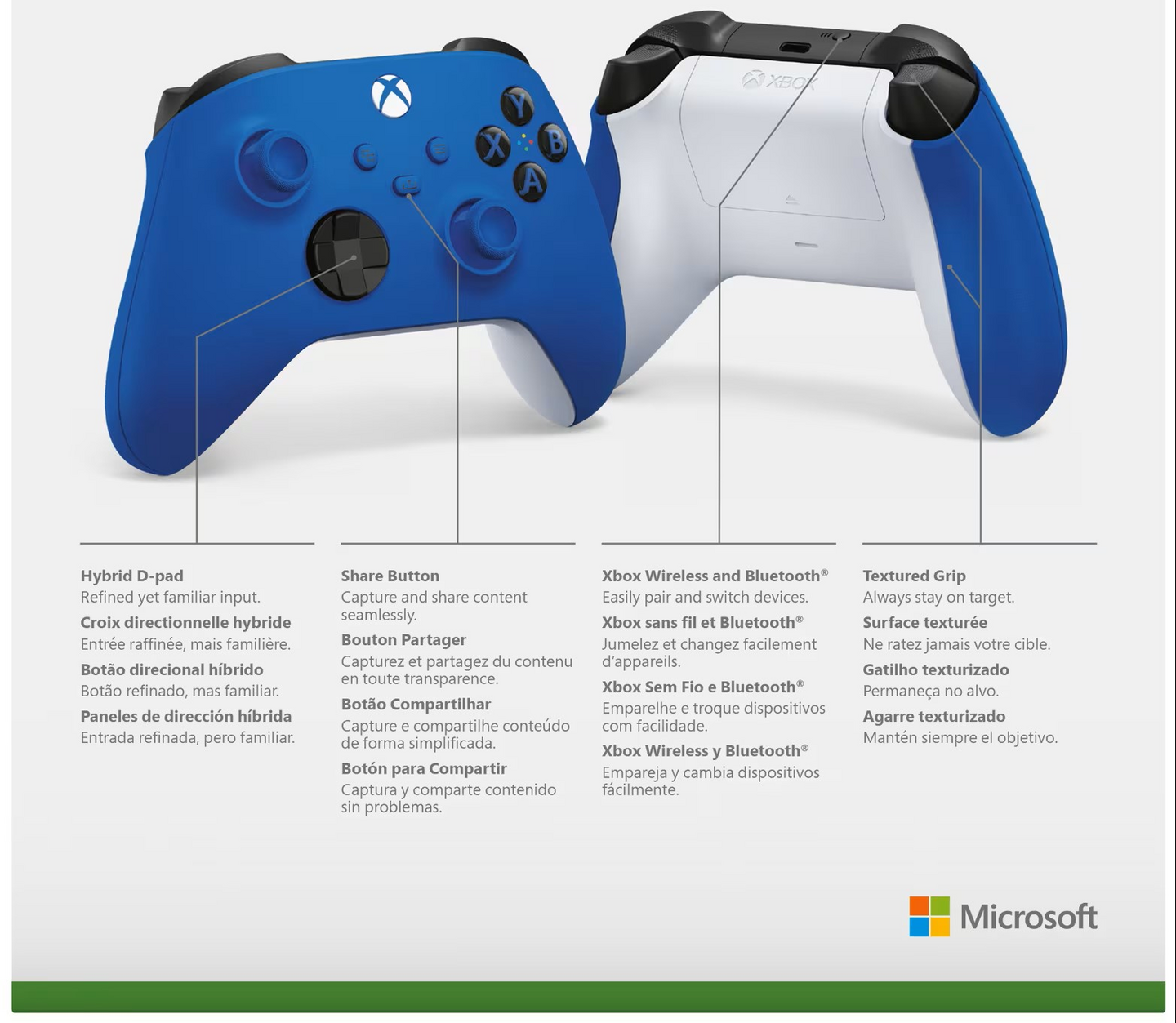 Microsoft Xbox -langaton peliohjain, sininen