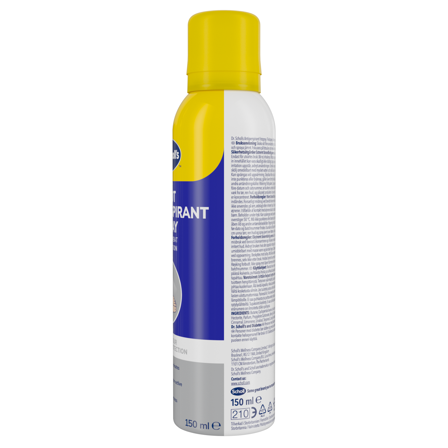 Scholl jalkasuihke 150ml virkistävä