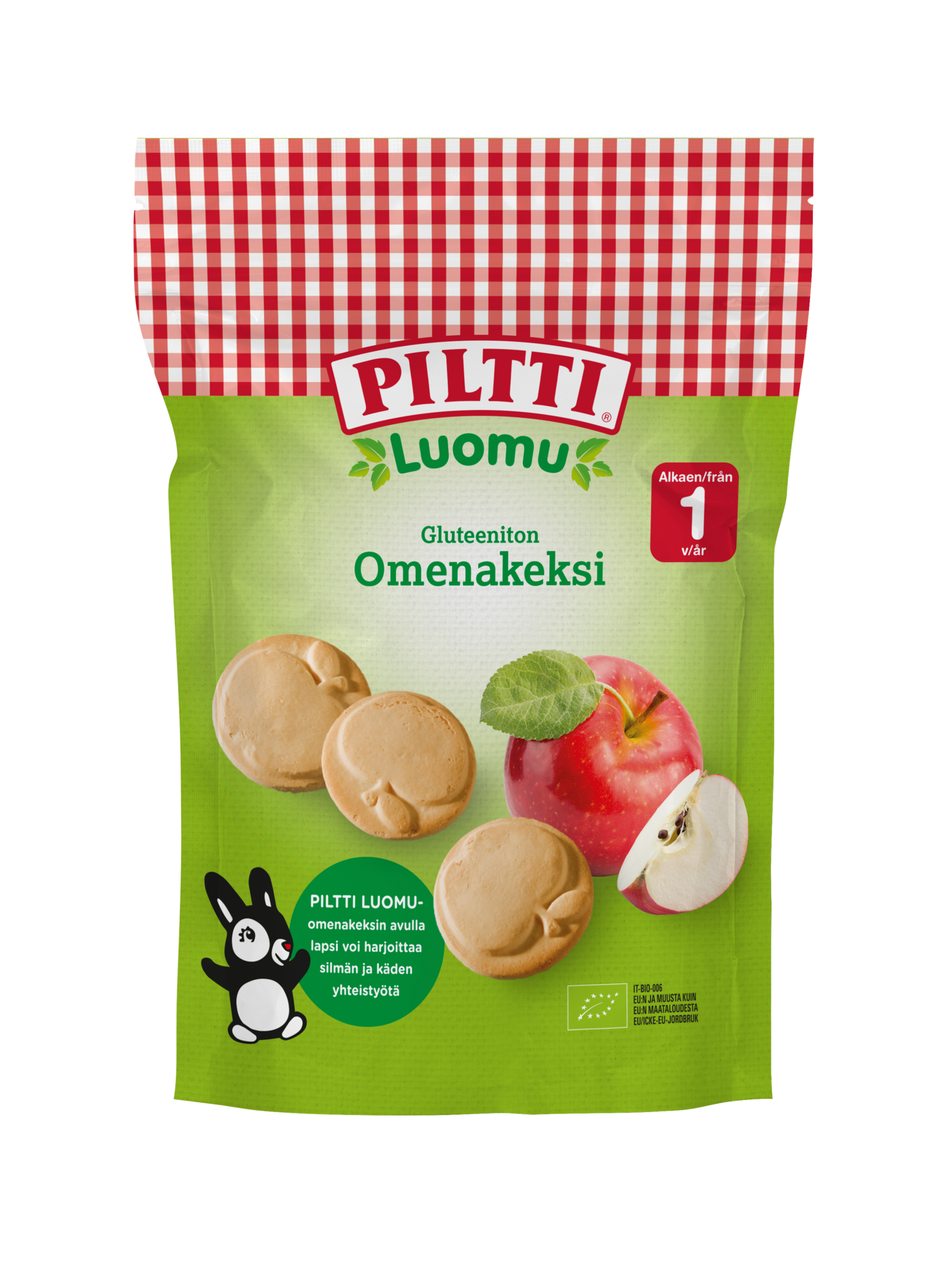 Piltti gluteeniton omenakeksi 10kk luomu 150g