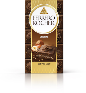 Ferrero Rocher Tablet Original maitosuklaalevy hasselpähkinöillä 90g