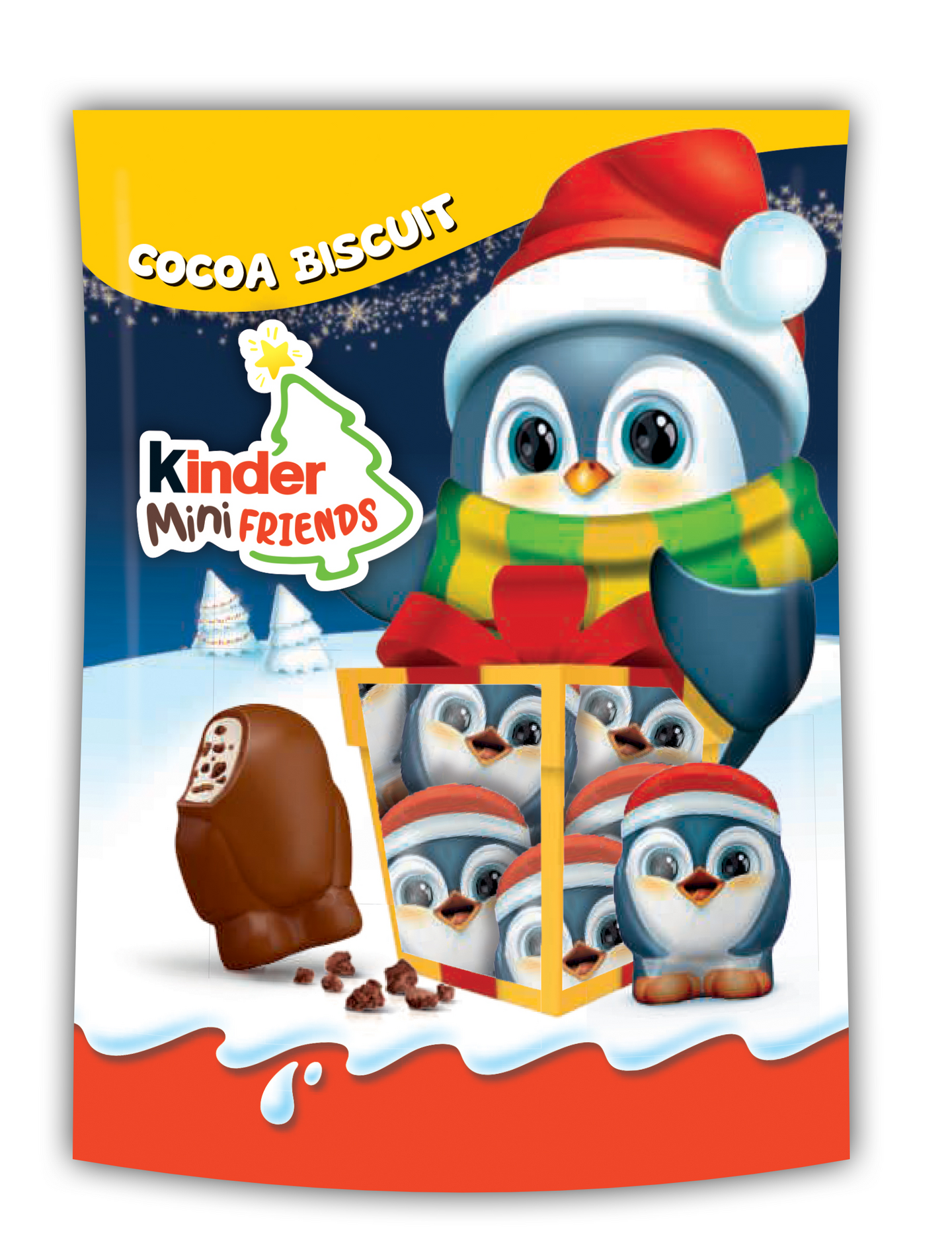 Kinder Mini Friends Biscuit Joulu suklaamakeispussi 122g