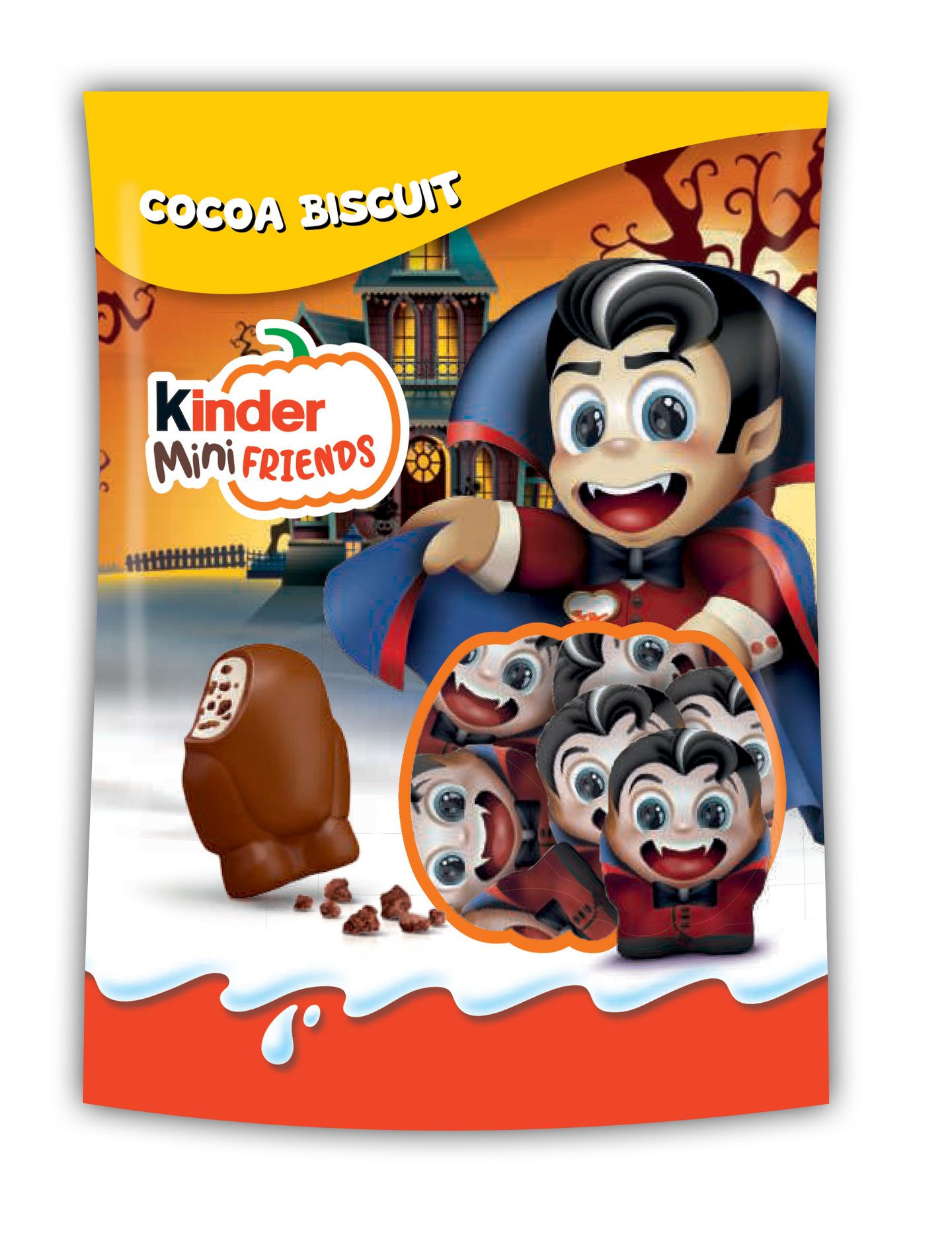 Kinder Mini Friends Biscuit Halloween suklaamakeispussi 122g