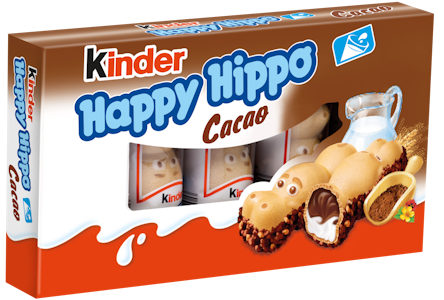 Kinder Happy Hippo rapea vohvelipatukka 5-pack 103,5g