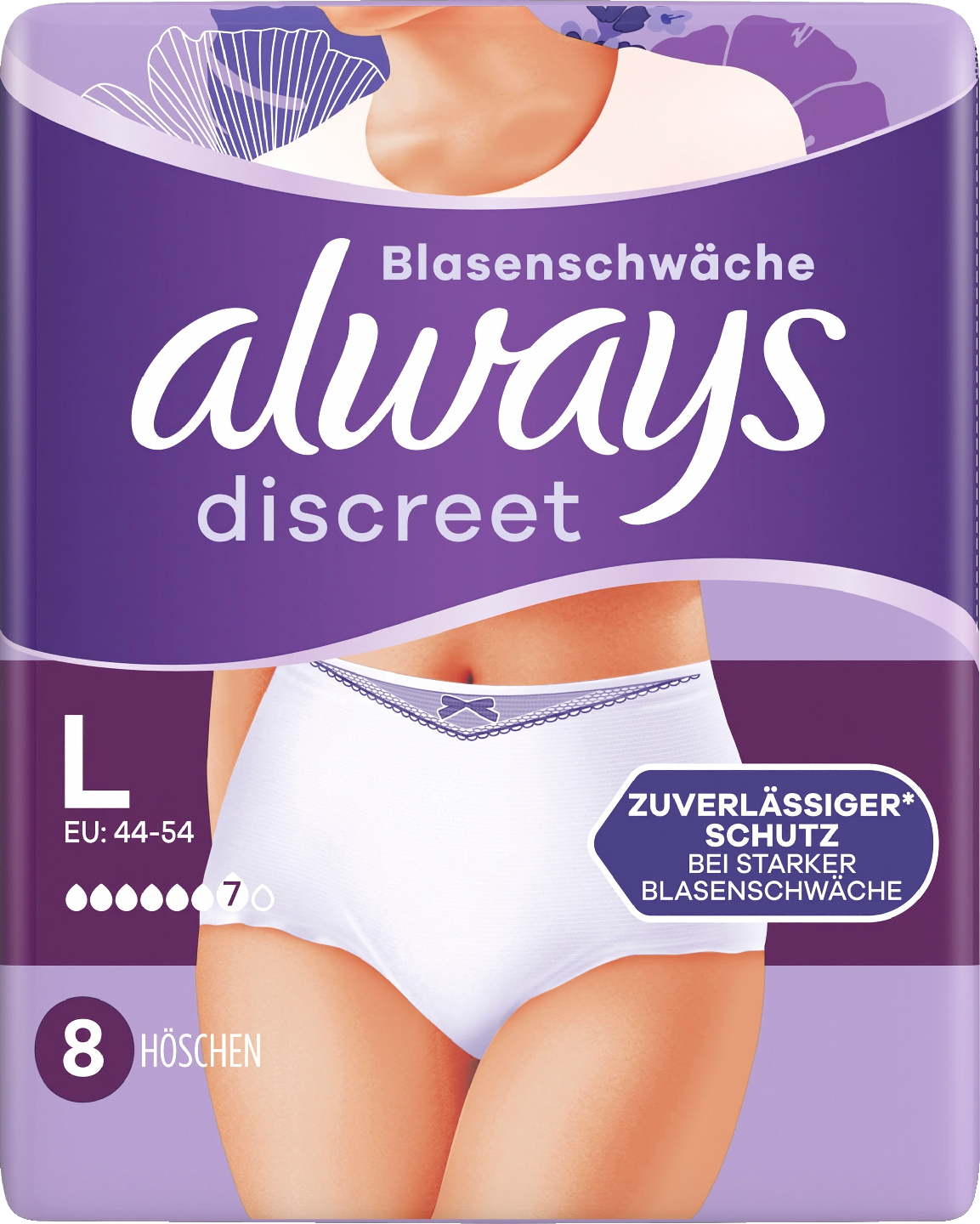 Always Discreet Complete Protection Plus L inkontinenssialushousut 8kpl