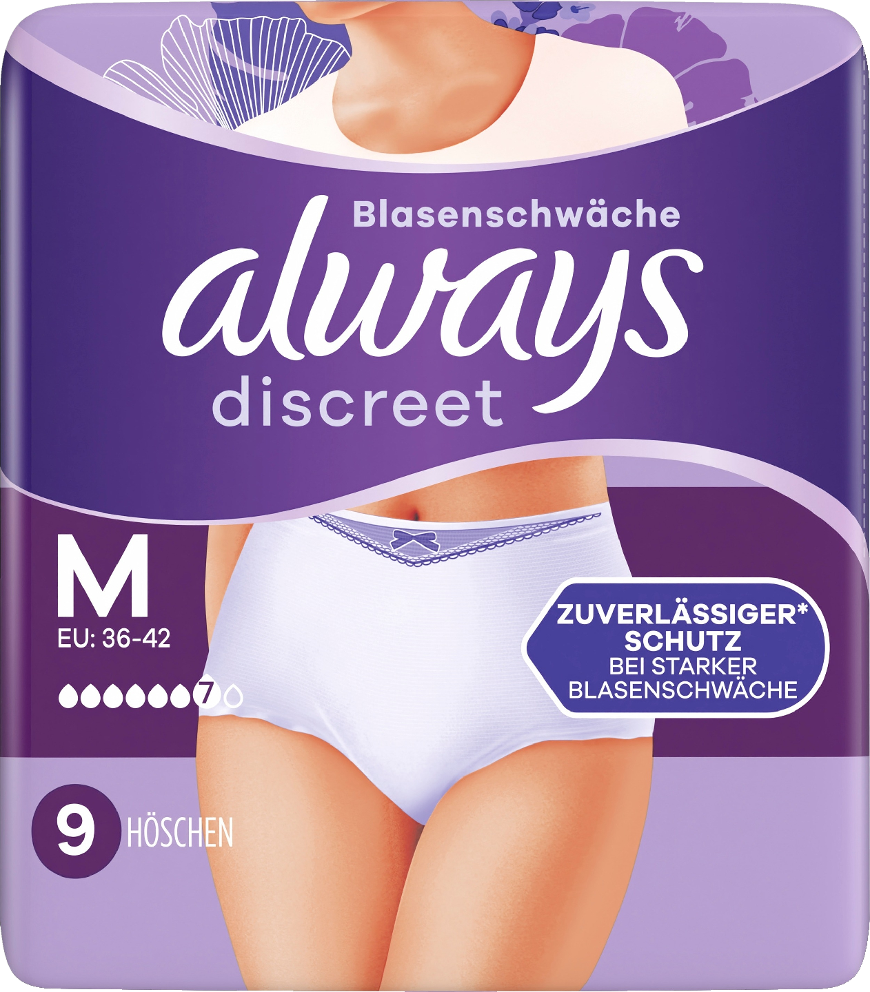 Always Discreet Complete Protection Plus M inkontinenssialushousut 9kpl