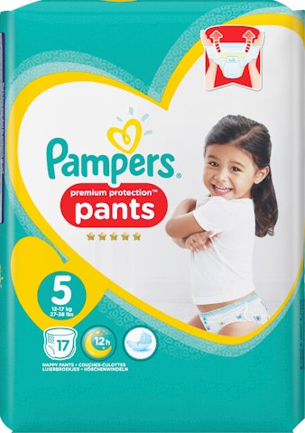 Pampers 17kpl Premium Protection Pants S5 (12-17kg) housuvaippa