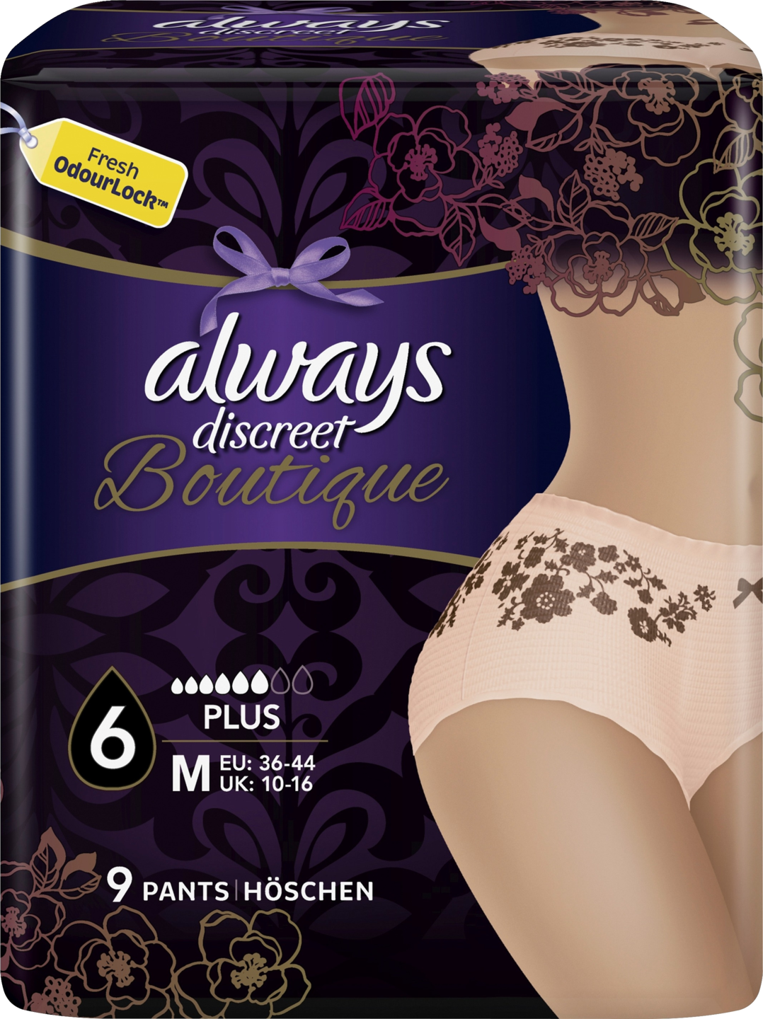 Always 9kpl Discreet Boutique Plus M inkontinenssialushousut