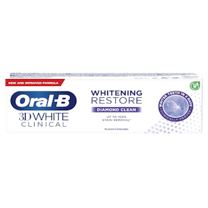 Oral-B hammastahna 75ml 3D White Clinical Whitening Restore Diamond Clean