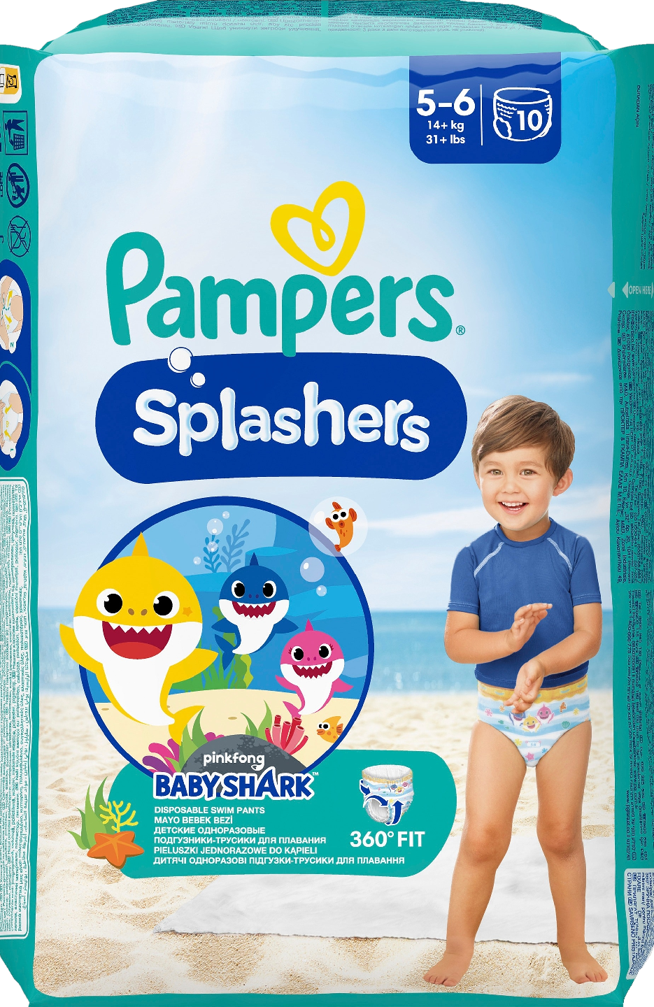 Pampers 10kpl Splashers S5/6 14+kg uimavaippa