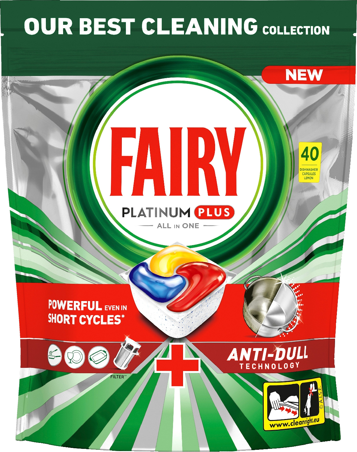 Fairy Platinum Plus All in One Anti-Dull 40kpl konetiskitabletti