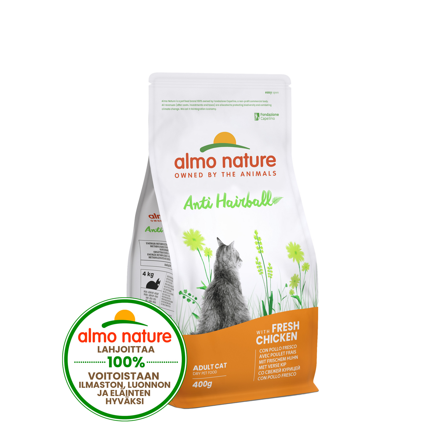 Almo Nature CAT Anti-Hairball kana 400g