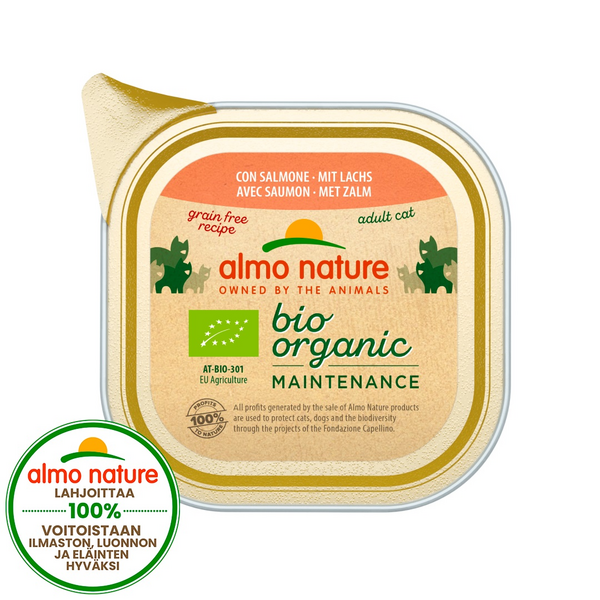 Almo Nature Bio Organic kissanruoka 85g lohi