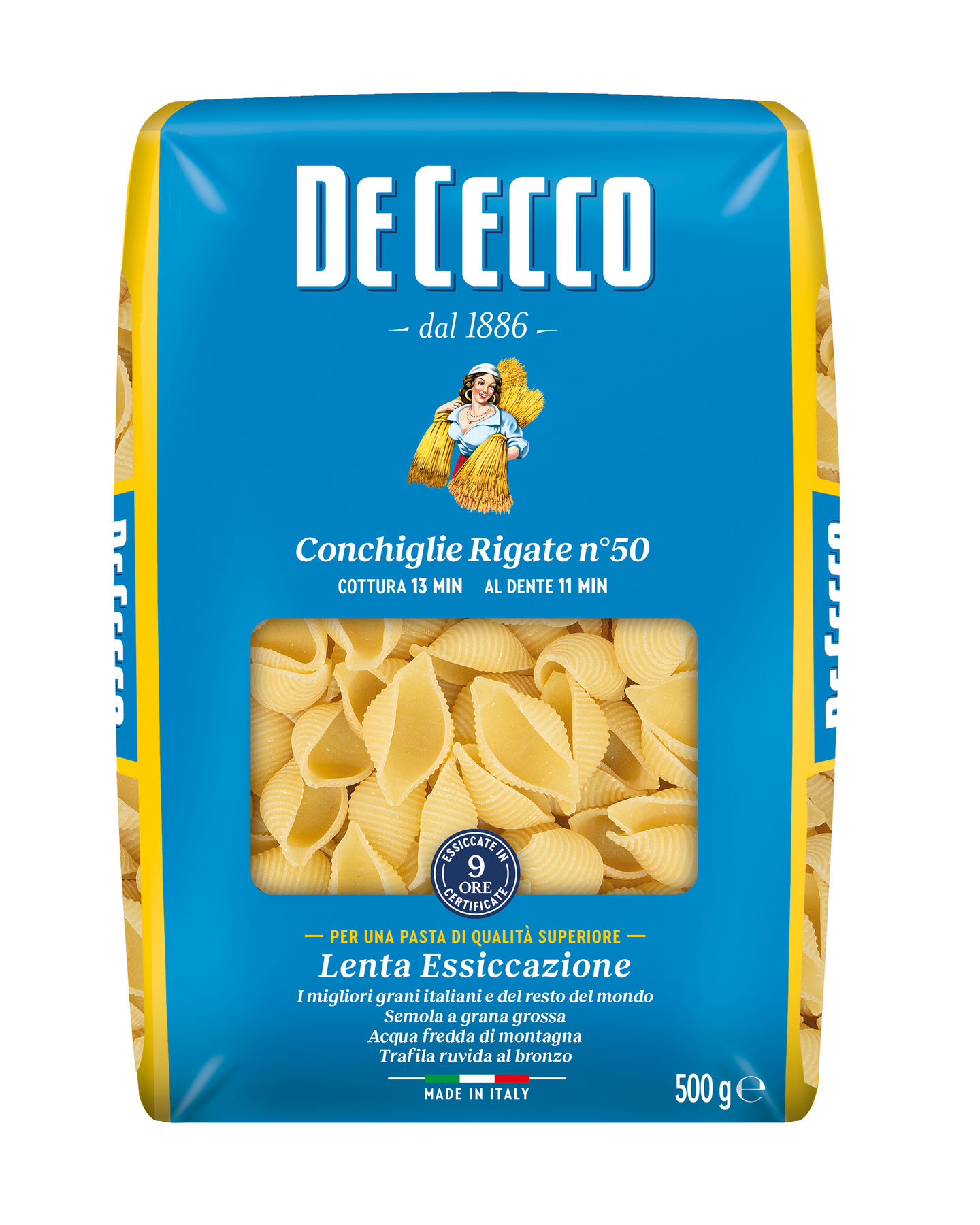 De Cecco Conchiglie Rigate n.50 500g