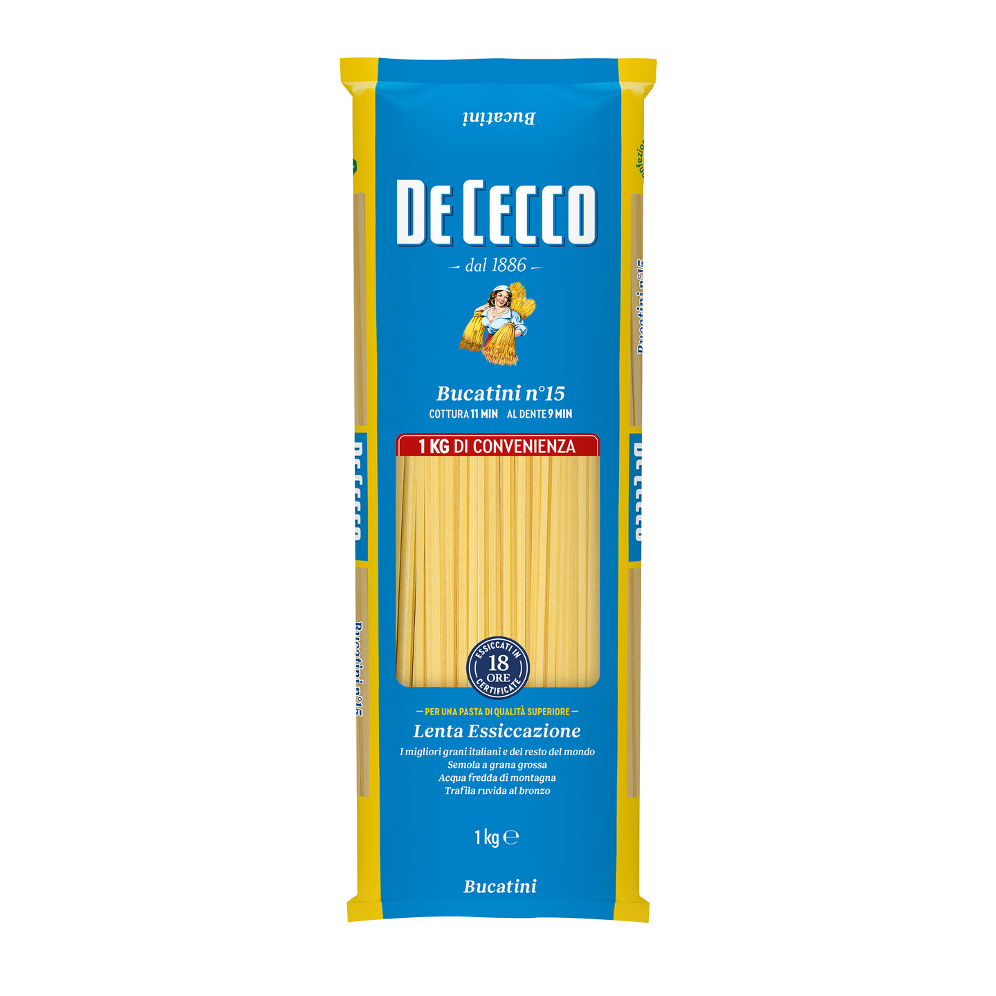 De Cecco Bucatini pitkä pasta 1kg