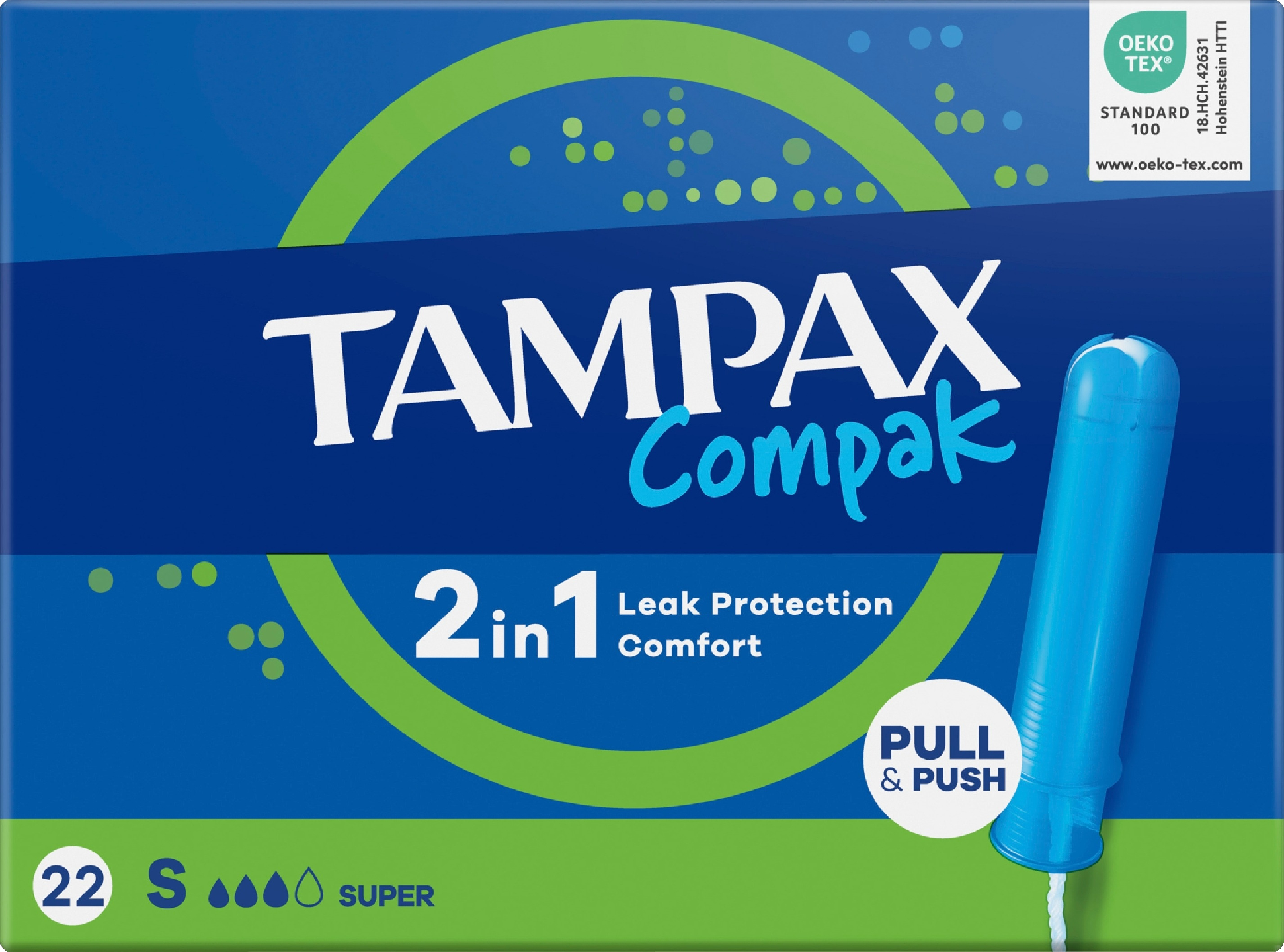 Tampax asetintamponi 22kpl Compak Super