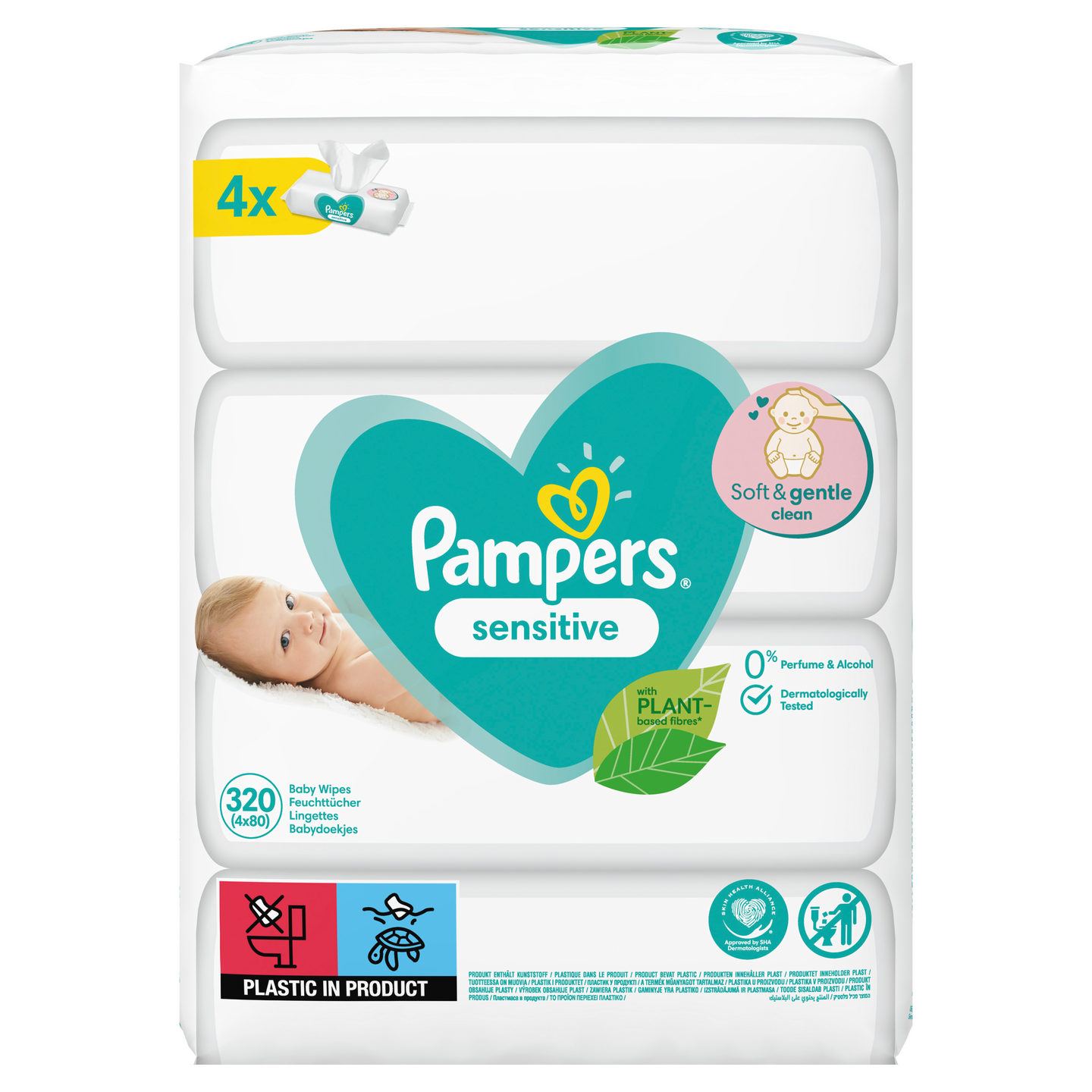 Pampers Sensitive puhdistuspyyhe 320kpl