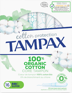 Tampax tamponi 16kpl Organic Cotton Super