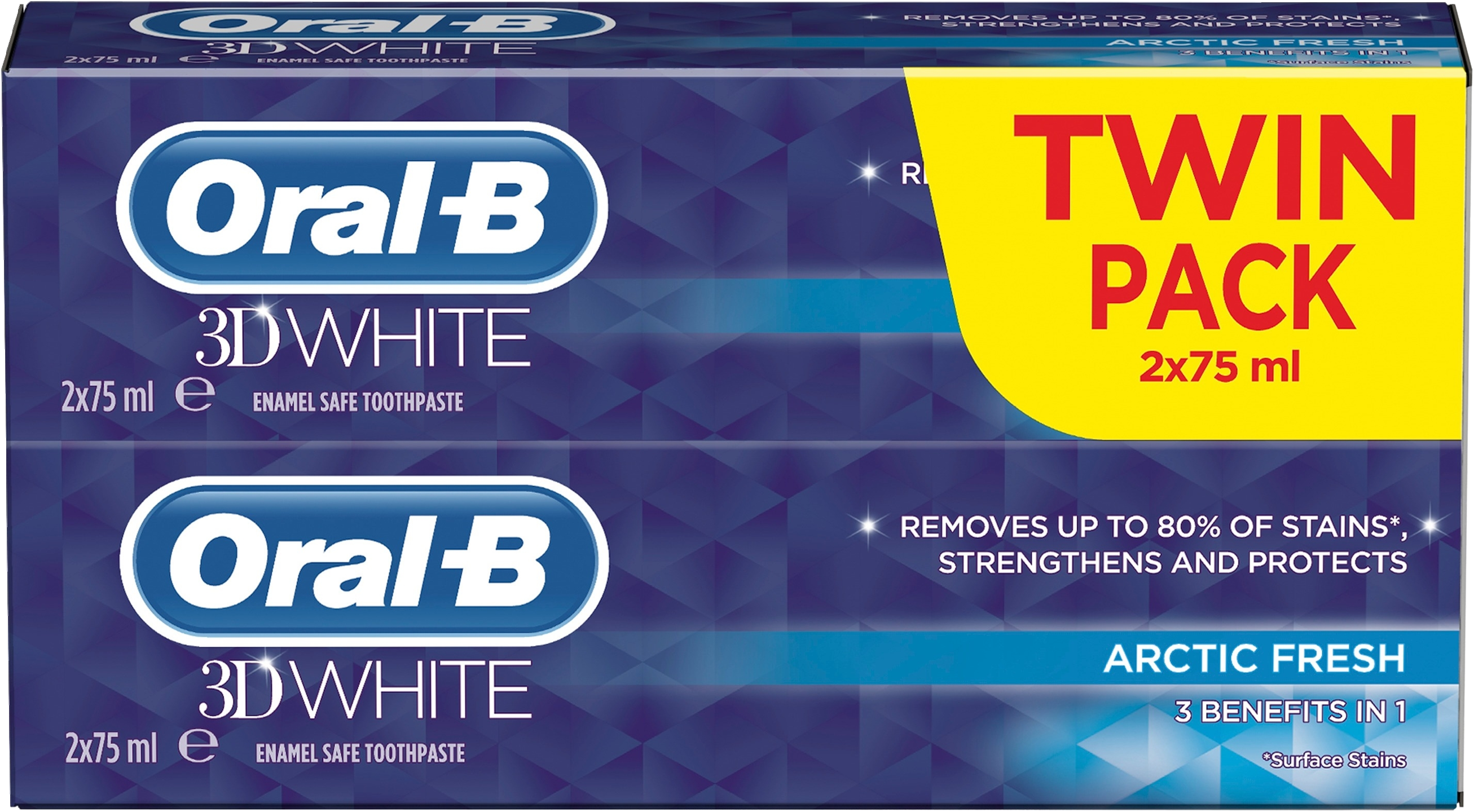 Oral-B 3D White Arctic Fresh hammastahna 75ml 2-pack