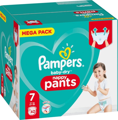 Pampers mega housuvaippa 62kpl Baby Dry Pants S7 17+kg