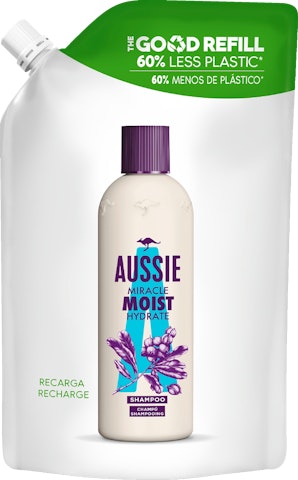 Aussie shampoo 480ml Miracle Moist täyttöpakkaus